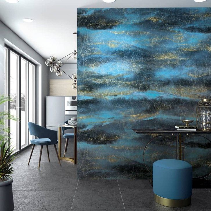 Fototapete mit Wellenmotiv, Schwarz Struktur 3.40 x 2.12 m - WA448889