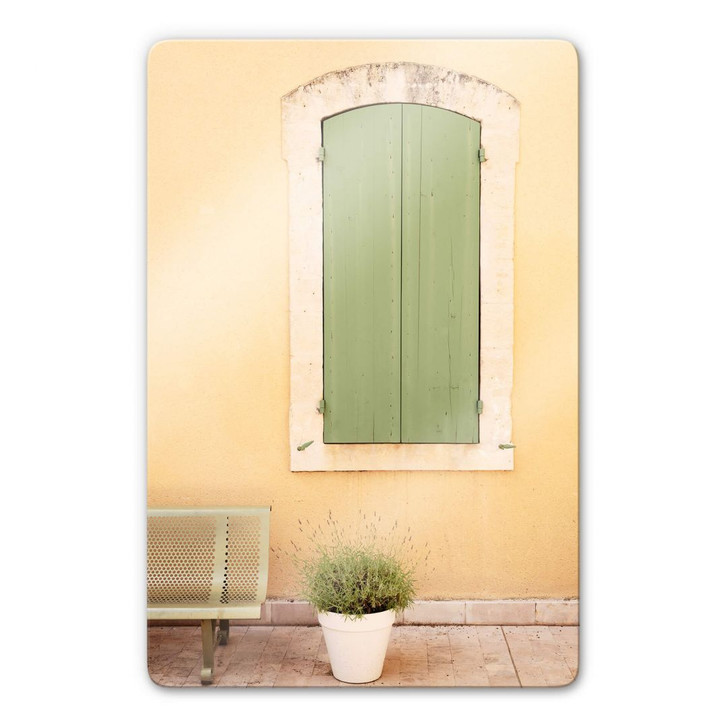 Glasbild Hugonnard - Grünes Holzfenster - WA284284