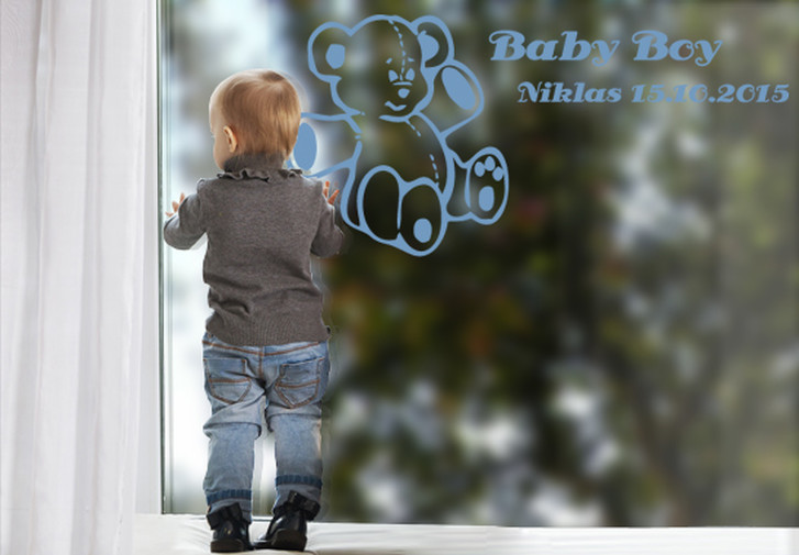 Glasdekor Wunschtext Baby Teddy - CG10202