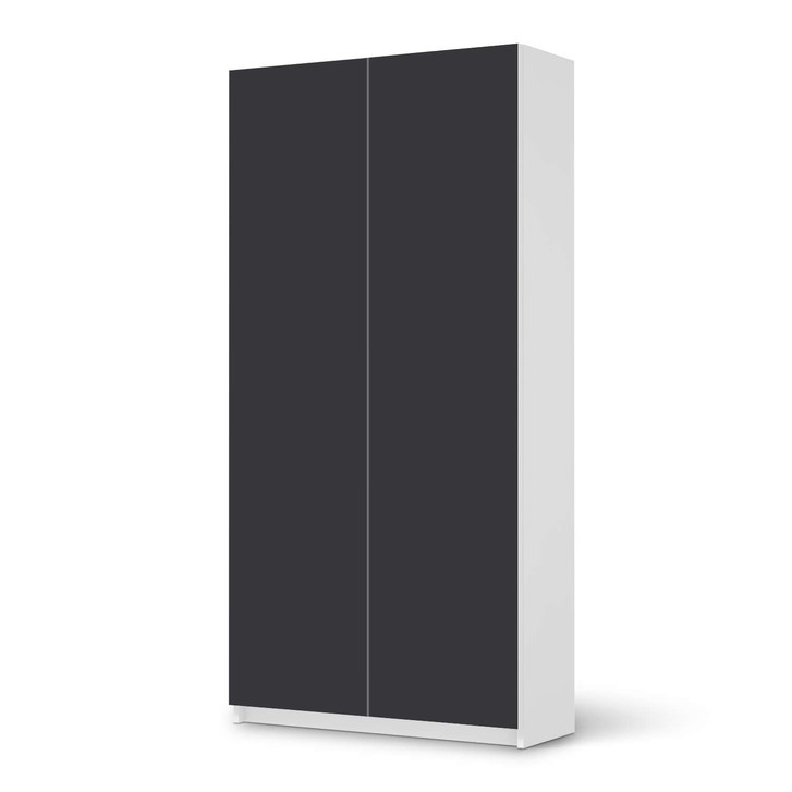 Klebefolie IKEA Pax Schrank 201cm Höhe - 2 Türen - Grau Dark - CR109950
