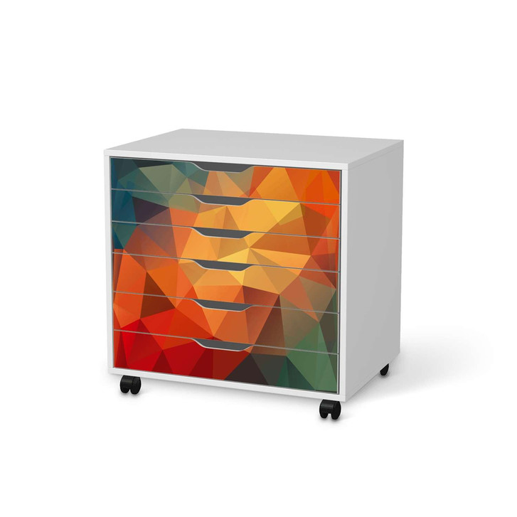Möbelfolie IKEA Alex Rollcontainer 6 Schubladen - Polygon - CR114257