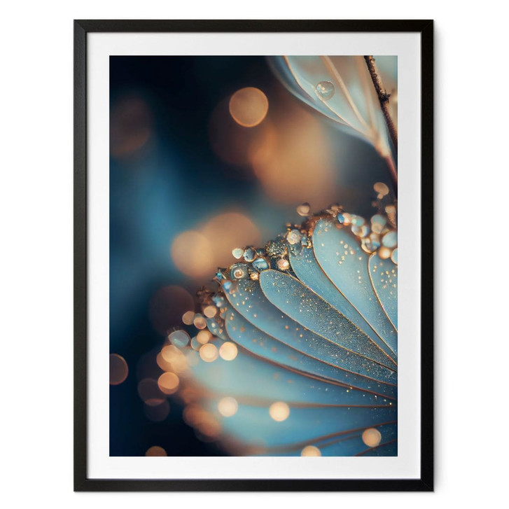 Poster Blaue Blüte mit Tautropfen - Treechild - WA498756