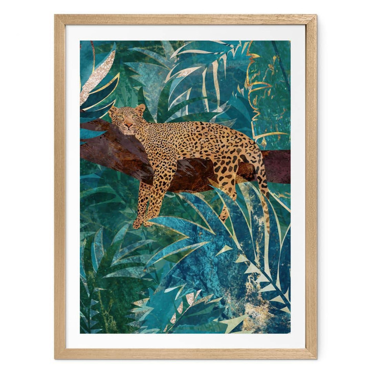 Poster Leopard im smaragdgrünen Dschungel - Manovski - WA460059