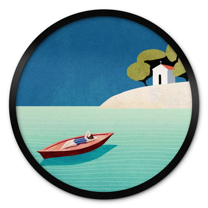 Poster Siesta im Sommer - Rivers - Rund - WA409629