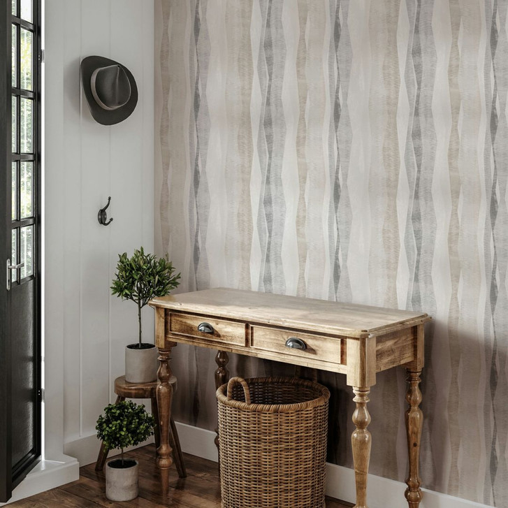 Vliestapete Streifen Grafisch Modern matt in Grau - WA508945