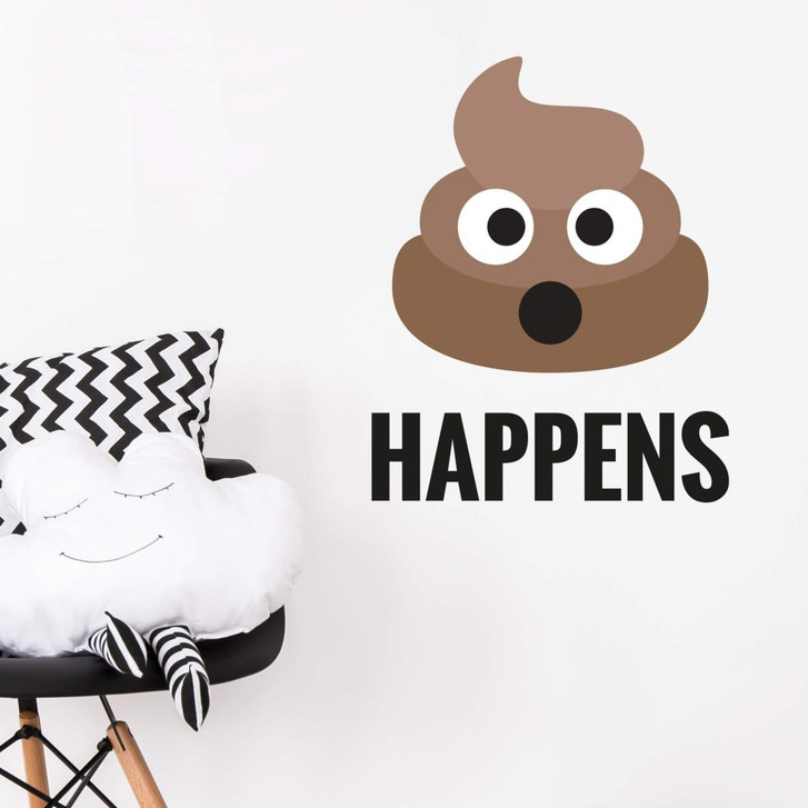 Wandtattoo Emoji Shit Happens - WA209305