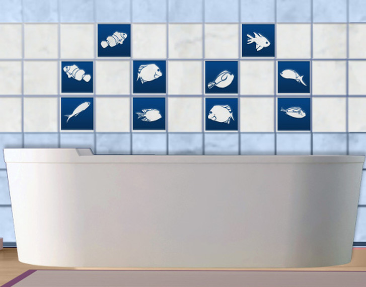 Fliesenaufkleber Korallenriff Fisch Set - TD17951