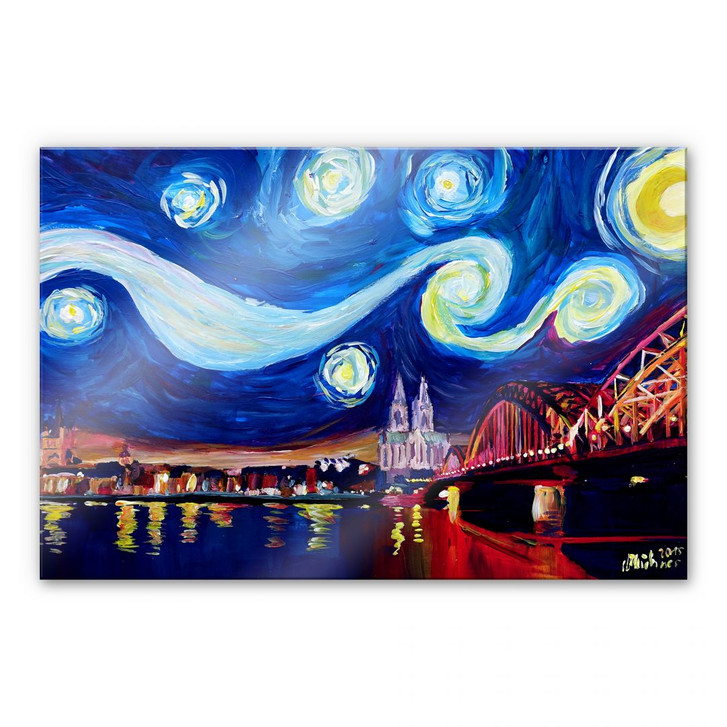 Acrylglasbild Bleichner - Köln bei Nacht - WA107346