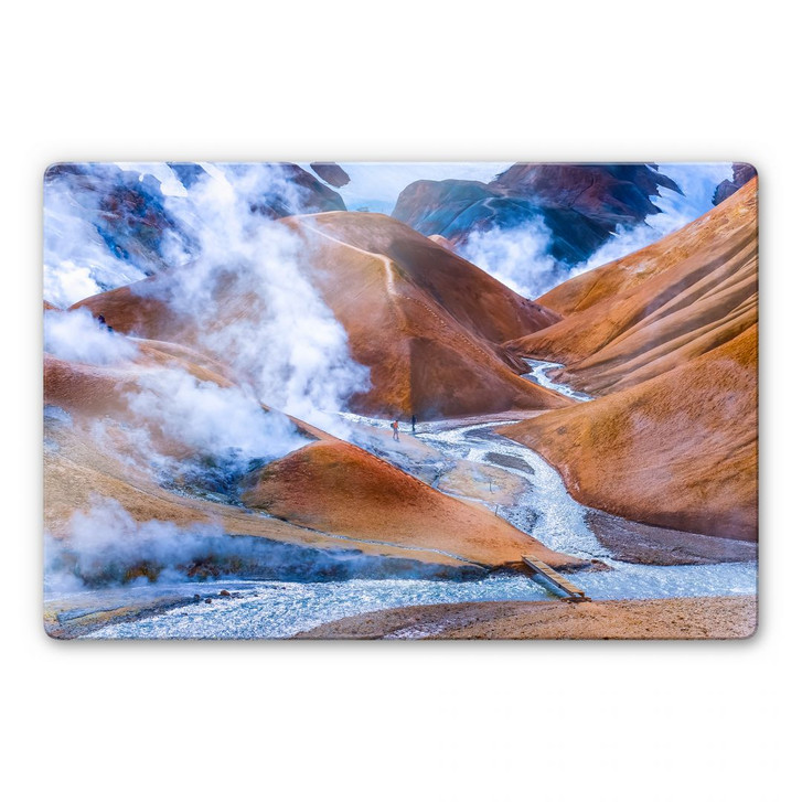 Glasbild Vulkanisches Bergland Islands - WA128792