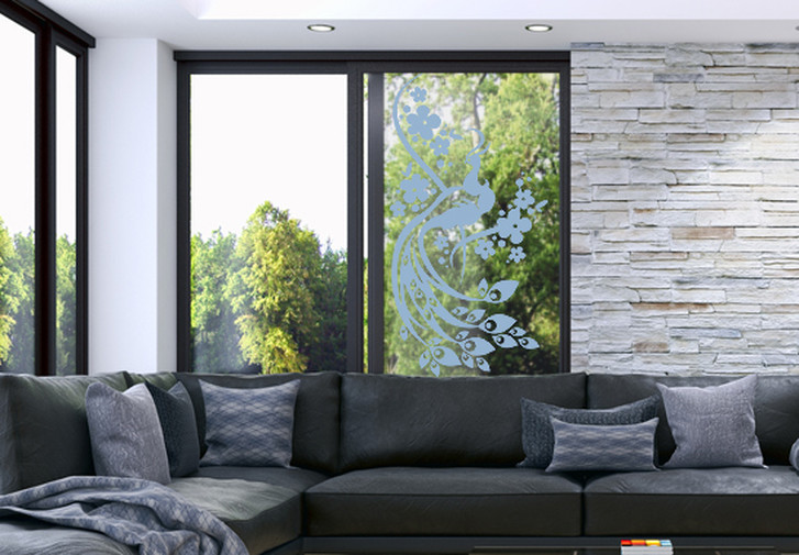 Glasdekor Pfau im Sommer - CG10293