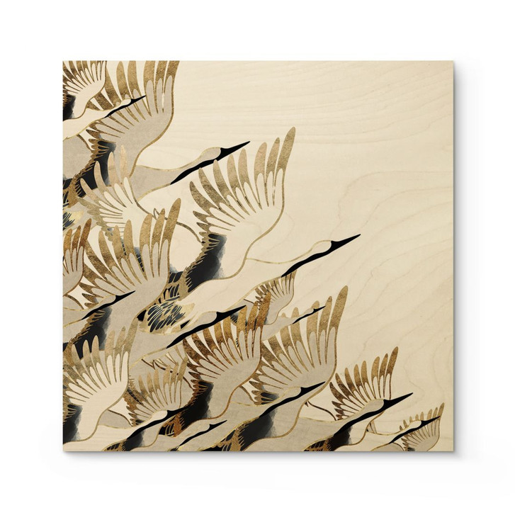 Holzbild Fliegende Kraniche - SpaceFrog Designs - WA425729