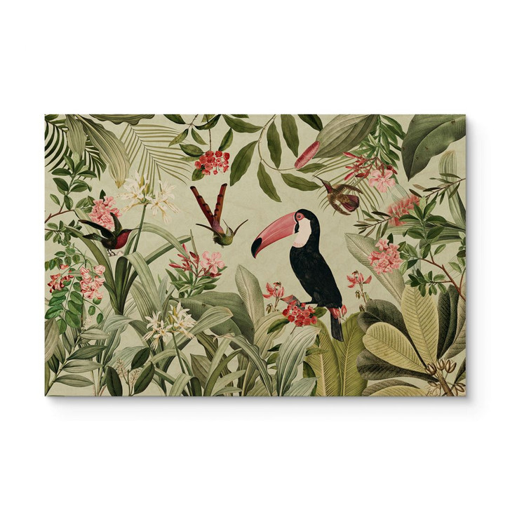 Holzbild Tukan im Dschungel-Paradies - UN Designs - WA401685