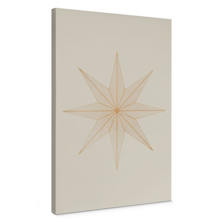 Leinwandbild Weihnachtsstern - Geometrischer Goldstern - Magnusson - WA496430