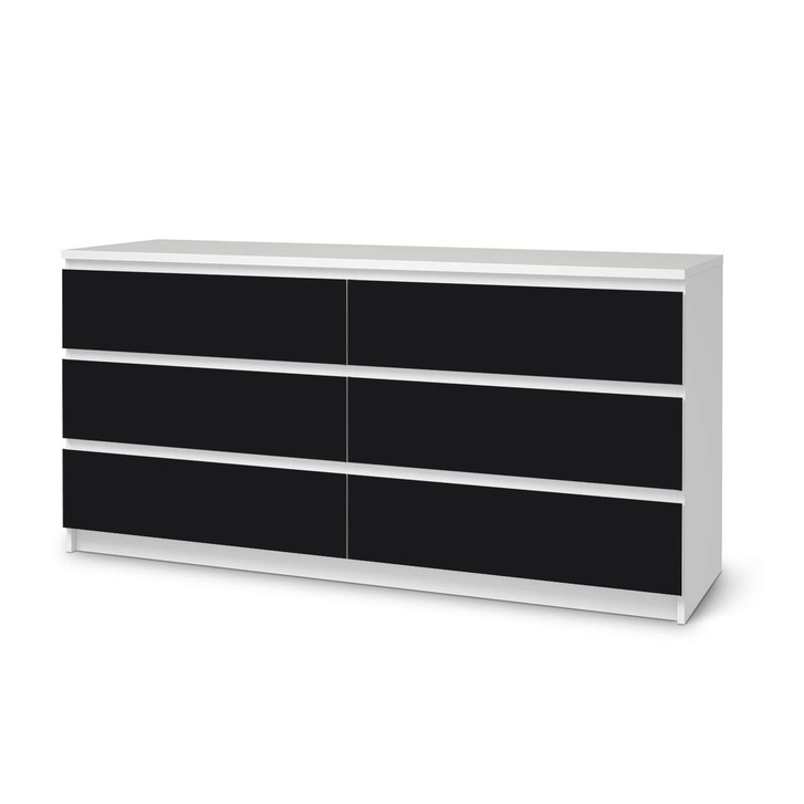 Möbelfolie IKEA Malm Kommode 6 Schubladen (breit) - Schwarz - CR116621