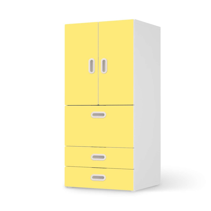Möbelfolie IKEA Stuva / Fritids - 3 Schubladen und 2 kleinen Türen - Gelb Light - CR117576