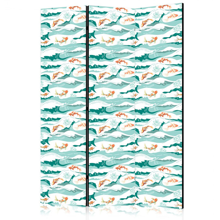 Paravent, Raumteiler freistehend, Trennwand - Fish Leaping Above the Waves - WA442398