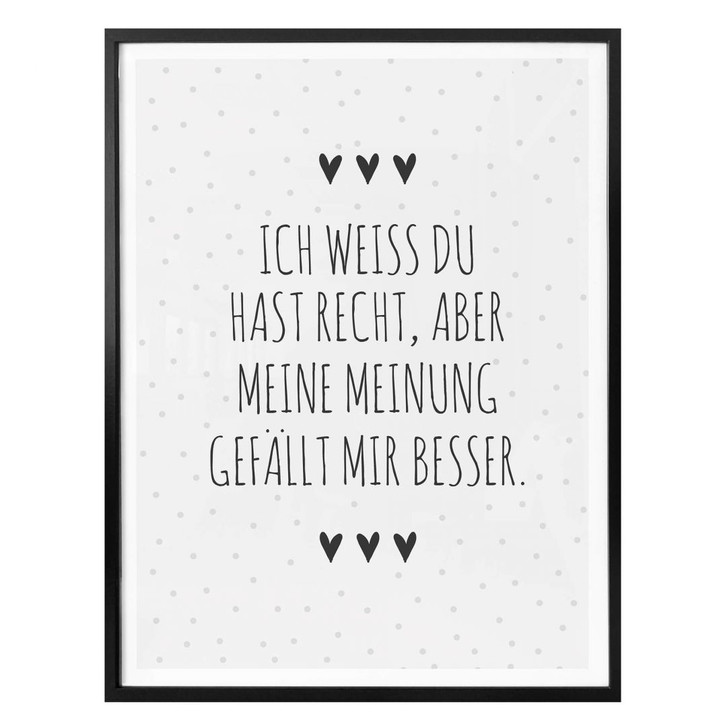 Poster - Ich weiss du hast Recht... - WA156911