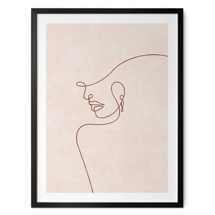 Poster Zarte Konturen einer Frau - Line Art - Tunaboylu - WA473292