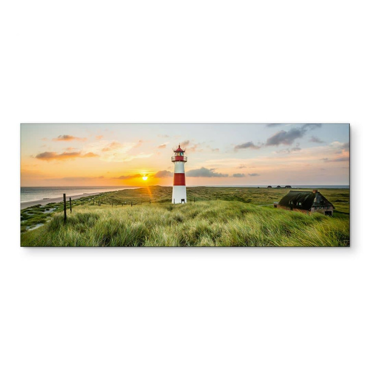 Wandbild Leuchtturm auf Sylt - Panorama - Alu-Dibond - WA423263