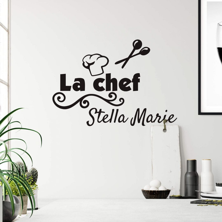 Wandtattoo & Name La chef - WA204144