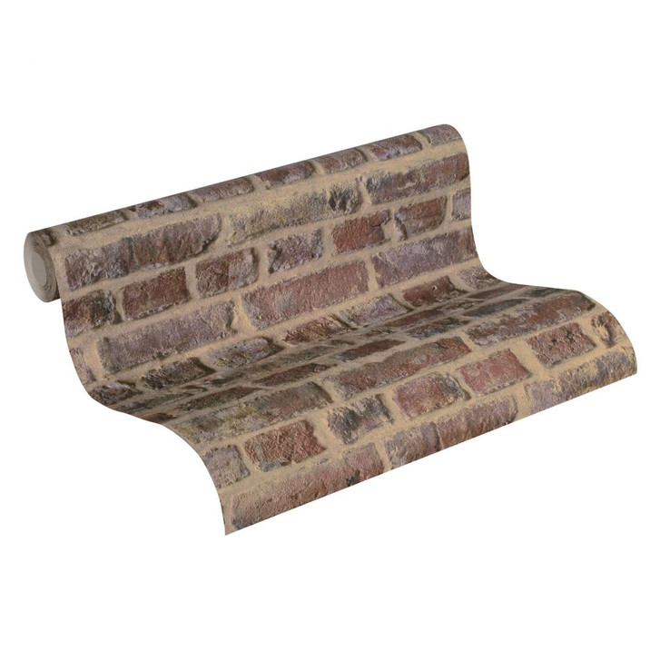 A.S. Création Vliestapete Trendwall Tapete in Backstein Optik beige, braun, rot - WA294335