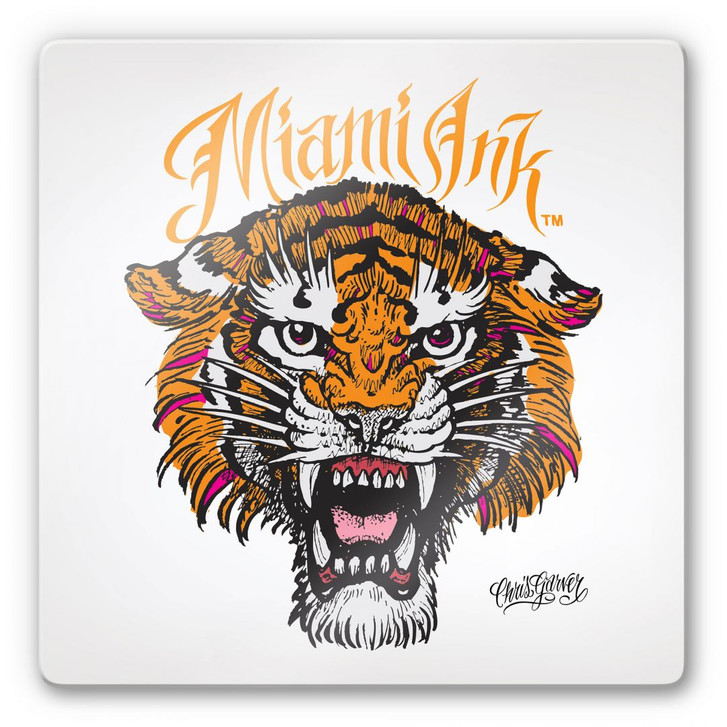 Glasbild Miami Ink Tiger - WA125535