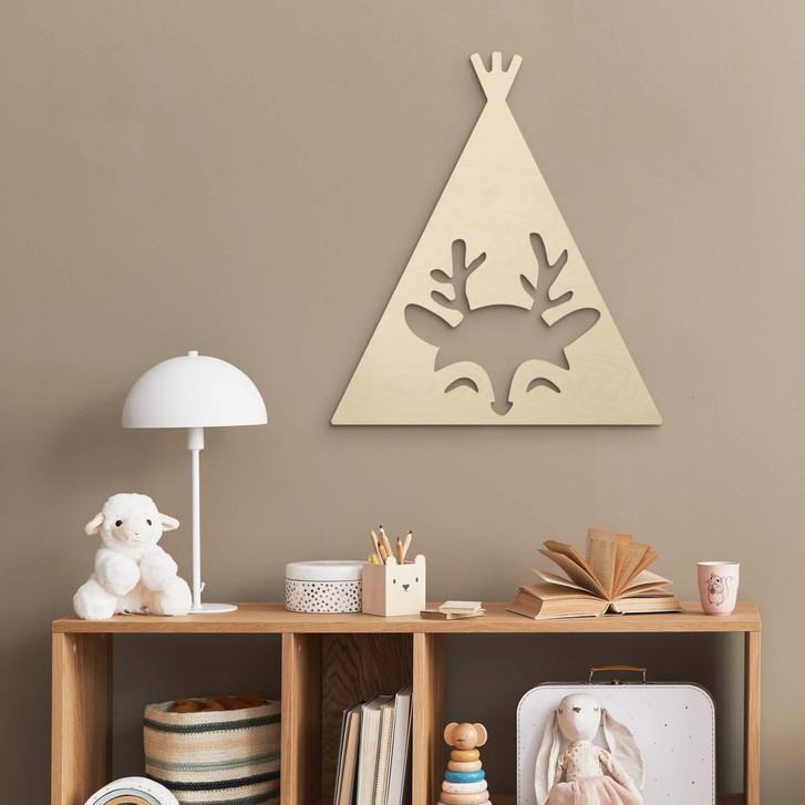 Holzdeko Pappel - Tipi - Reh - WA333456