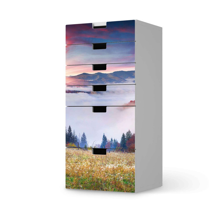 Klebefolie IKEA Stuva / Malad Kommode - 6 Schubladen - Herbstwald - CR110459