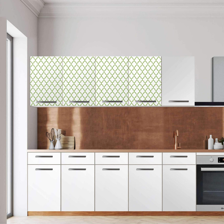 Klebefolie - Wandschrank 160cm Breite - Retro Pattern - Grün - CR108506