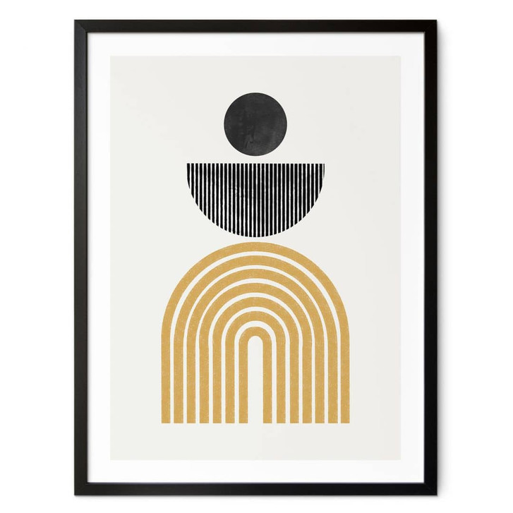 Poster Abstrakte Komposition mit Kreis und Halbbogen - The Miuus Studio - WA427280