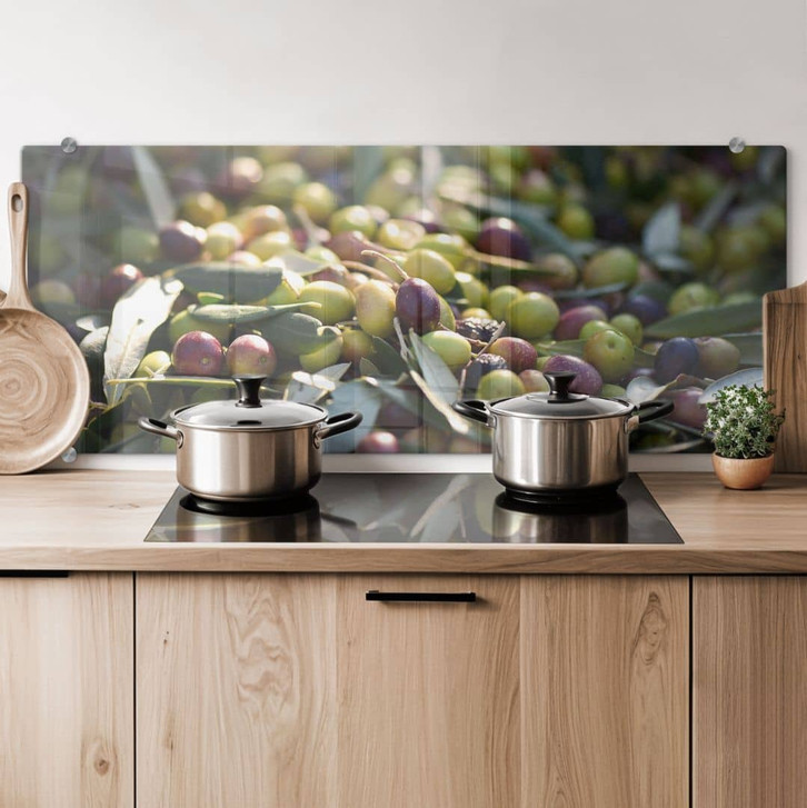 Spritzschutz Mediterrane Oliven - Panorama - WA178954