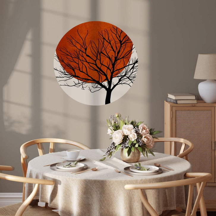 Wandtattoo Kubistika - Warmer Sonnenuntergang - Rund - WA383831