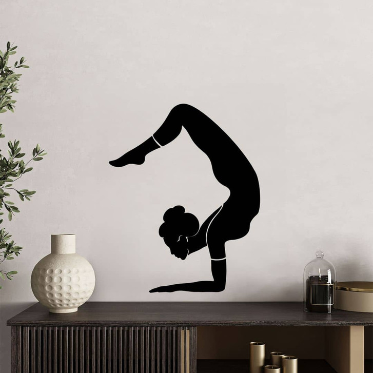 Wandtattoo Yoga Skorpion Silhouette einfarbig - WA449239