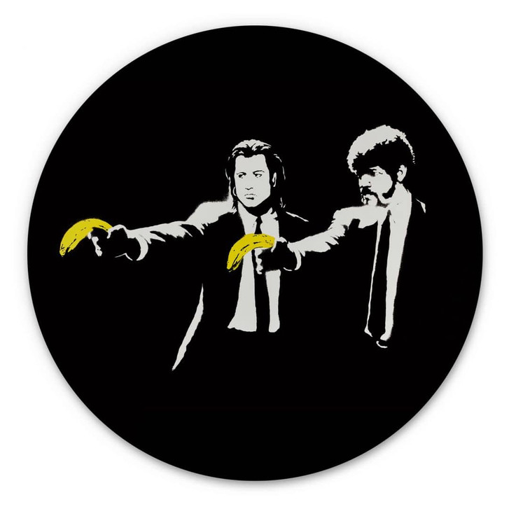 Alu-Dibond Banksy - Pulp Fiction - Rund - WA330545