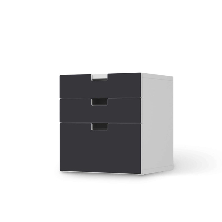 Folie IKEA Stuva / Malad Kommode - 3 Schubladen - Grau Dark - CR106020