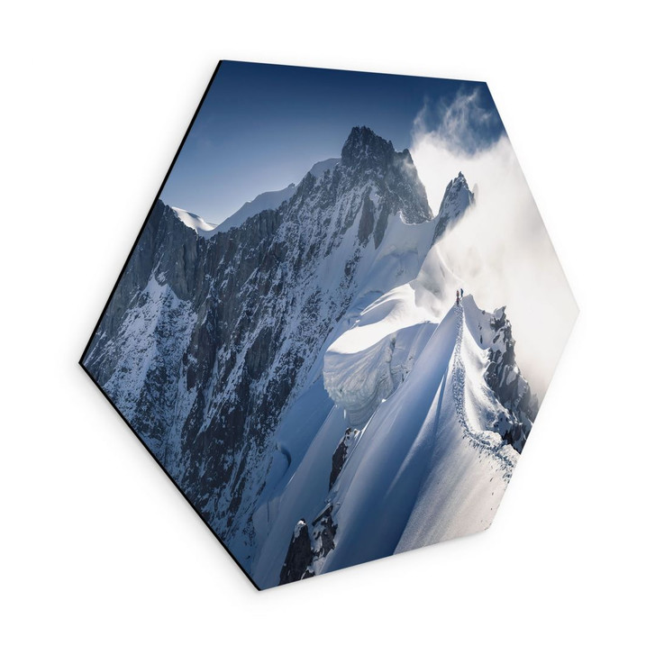 Hexagon Alu-Dibond Gipfel des Mont Blanc - Nienartowicz - WA491388