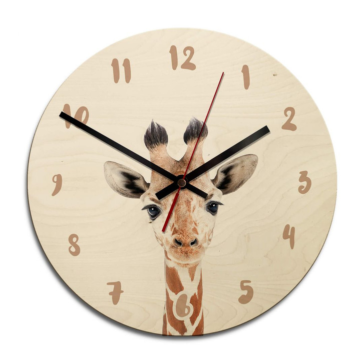 Holz-Wanduhr Sisi & Seb - Baby Giraffe - WA299728