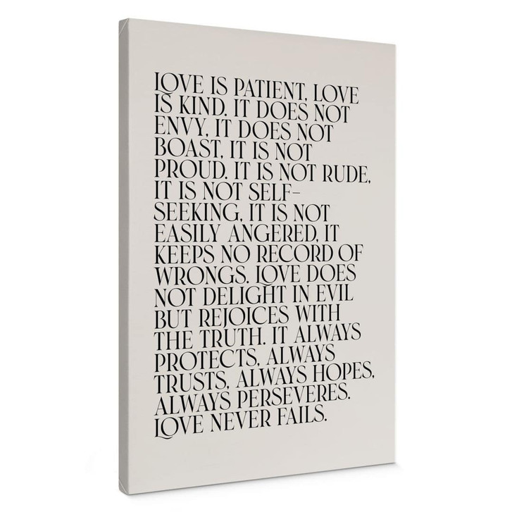 Leinwandbild Love is - Liebe ist geduldig - KsanaKalpa - WA496098