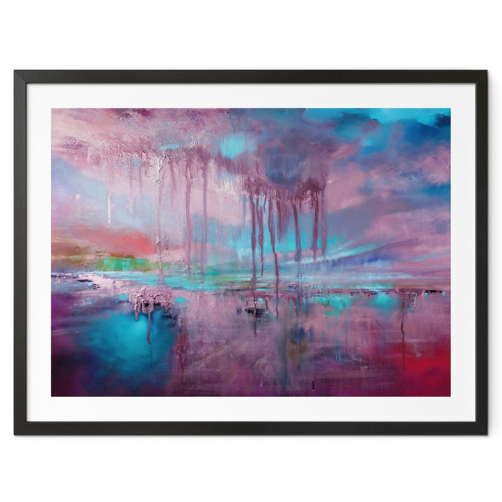 Poster Violetter Regen über blauem Dunst - Schmucker - WA499297