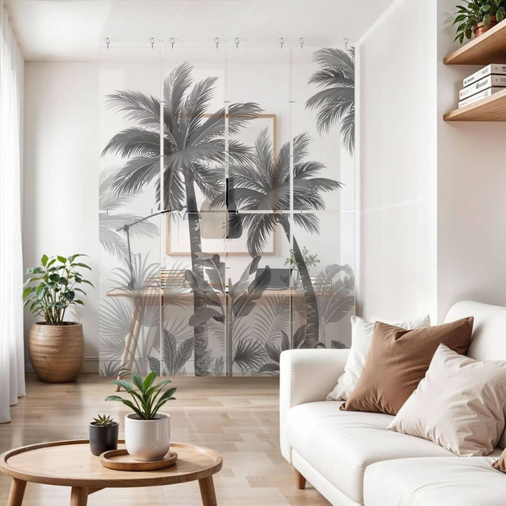 Raumteiler, Paravent, Sichtschutz hängend Exotische Palmenlandschaft - WA449390