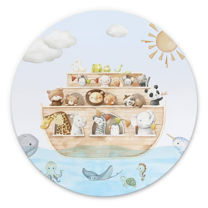 Rundes Wandbild Oliver Robins - Arche Noah - Alu-Dibond - WA394593