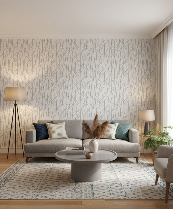 Vliestapete Streifen Modern in Creme - WA497614