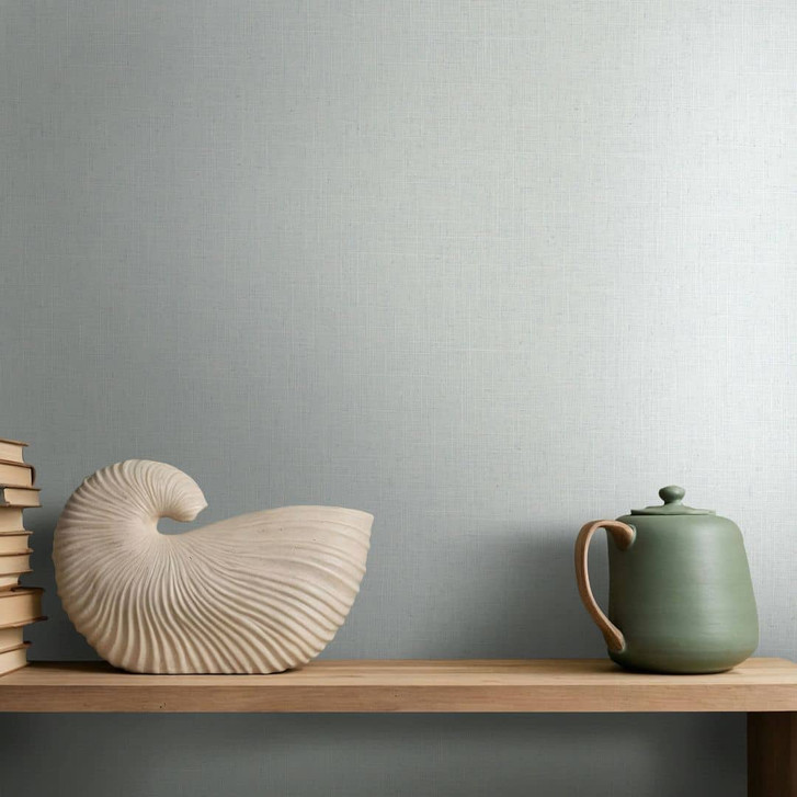 Vliestapete Textil, Struktur Uni Modern matt in Grau - WA497282