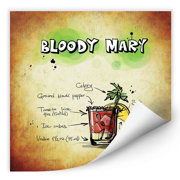 Wallprint Bloody Mary - Rezept - WA181967