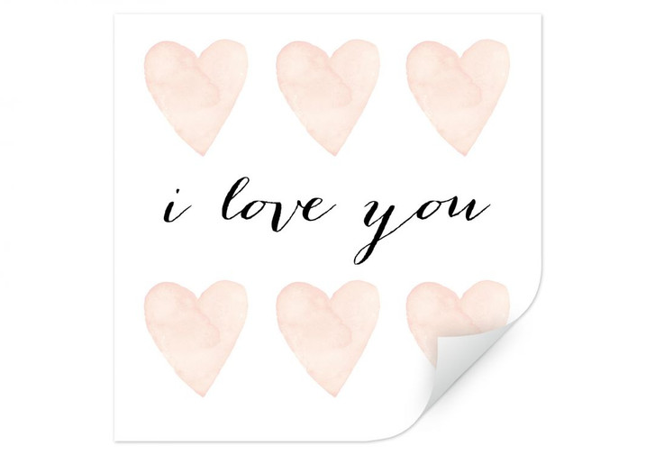 Wallprint Confetti & Cream - I love you - WA182799