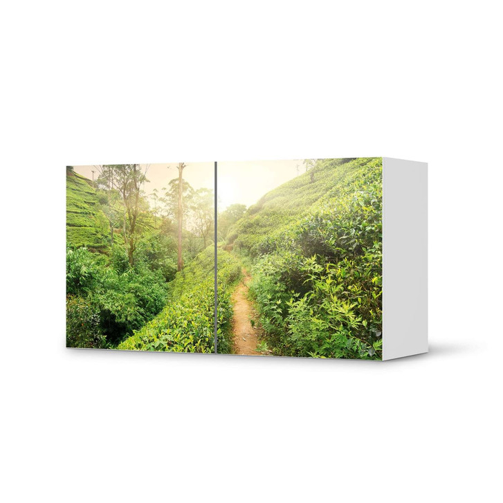 Folie IKEA Besta Regal 2 Türen (quer) - Green Tea Fields - CR105359