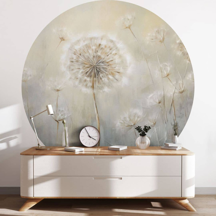 Fototapete Pusteblumen-Traum im Frühling - Paksoylu - Rund - Selbstklebend/Vlies - WA468062