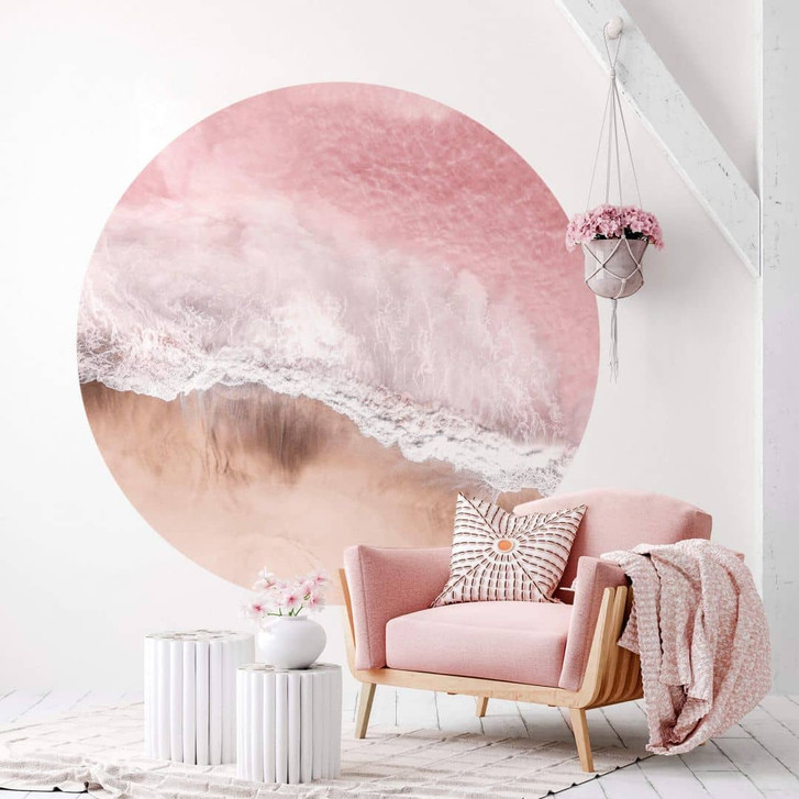 Fototapete Sisi & Seb - Pinkes Meer - Rund - Selbstklebend/Vlies - WA340569