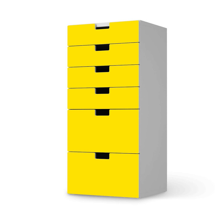 Klebefolie IKEA Stuva / Malad Kommode - 6 Schubladen - Gelb Dark - CR110447