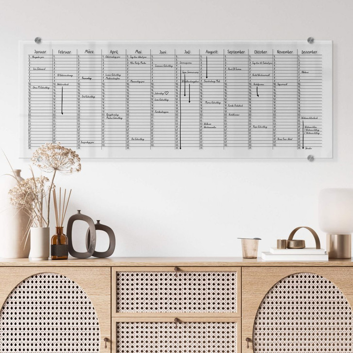Memoboard Glas/Acryl Jahresplaner Panorama - transparent - WA405426